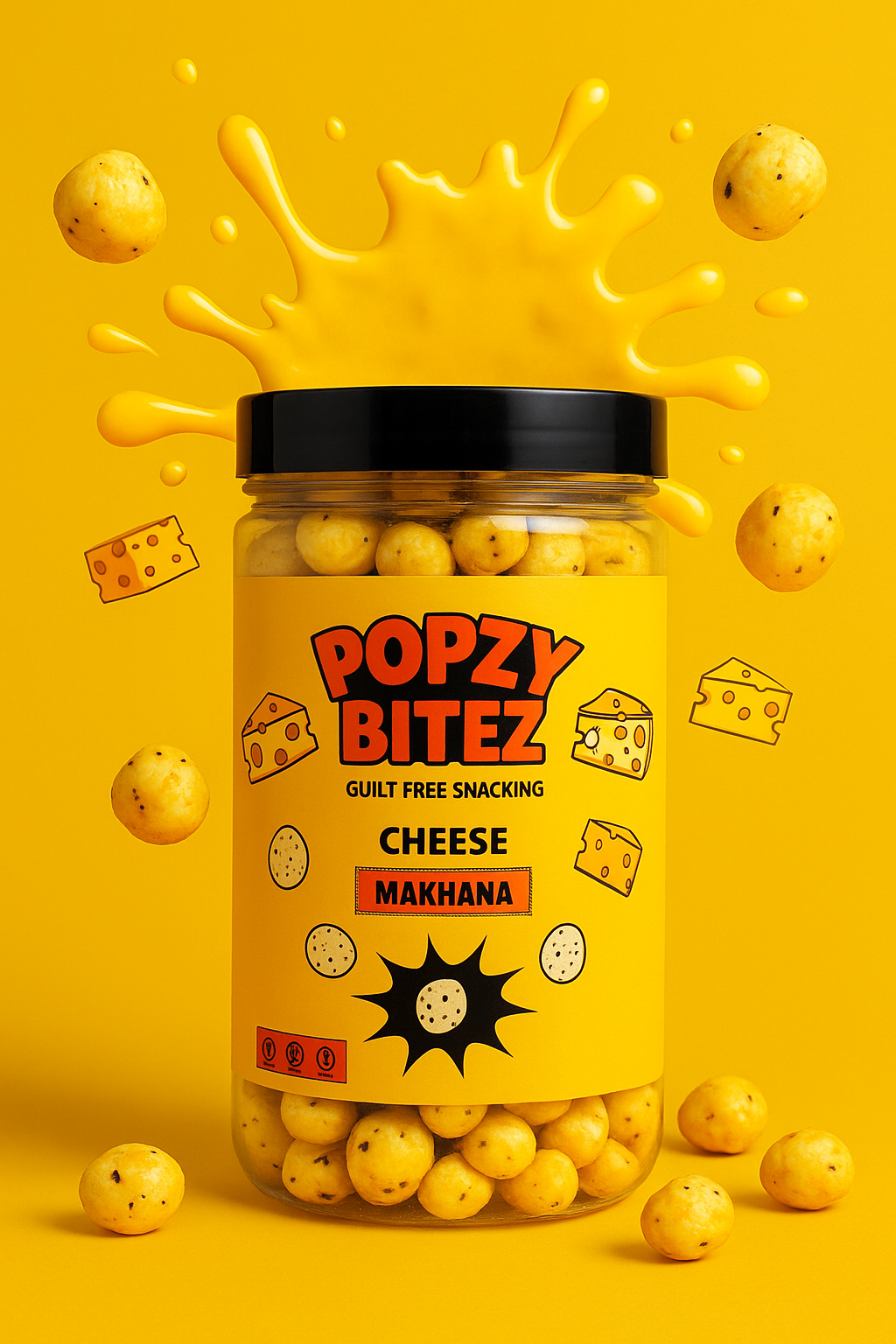 ROASTED CHEESE MAKHANA JAR, 70g (2 X 70g PACK)